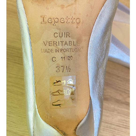 Repetto Paris Brigitte Metallic Silver Ballerina Style Pumps W/Charms RARE - Picture 12 of 14